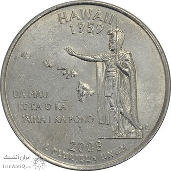 سکه کوارتر دلار 2008P ایالتی (هاوایی) - AU58 - آمریکا