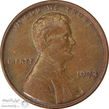 سکه 1 سنت 1973 لینکلن - AU50 - آمریکا