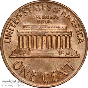 سکه 1 سنت 1972D لینکلن - MS62 - آمریکا