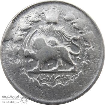 سکه 2000 دینار 1314/2 (سورشارژ تاریخ) خطی - مظفرالدین شاه