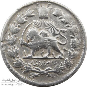 سکه 2000 دینار 1314 (4 تاریخ چرخیده) اعداد تاریخ کج - مظفرالدین شاه