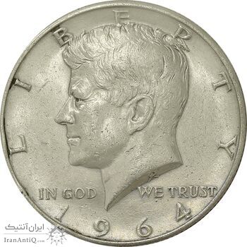 سکه نیم دلار 1964D کندی - EF45 - آمریکا