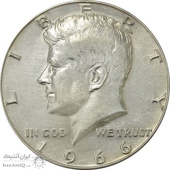 سکه نیم دلار 1966 کندی - AU58 - آمریکا
