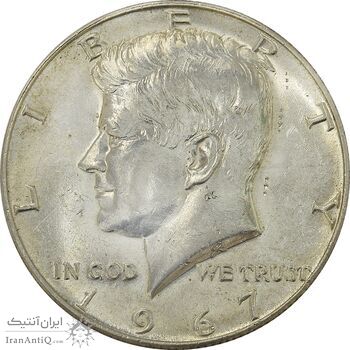 سکه نیم دلار 1967 کندی - MS61 - آمریکا