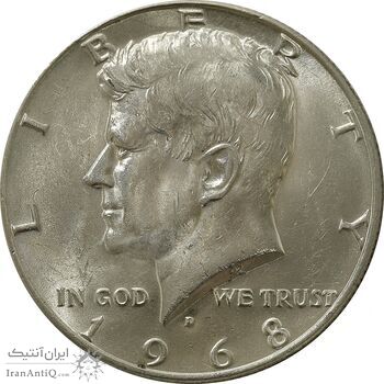 سکه نیم دلار 1968D کندی - MS62 - آمریکا