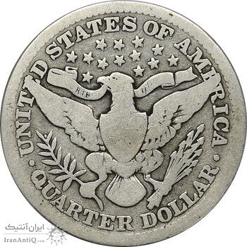 سکه کوارتر دلار 1900 باربر - VF25 - آمریکا