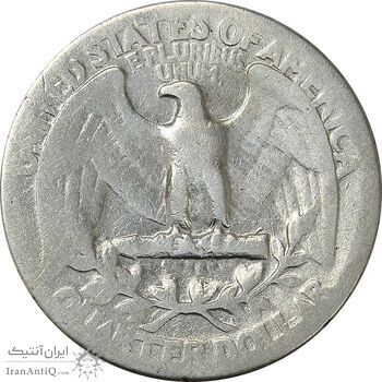 سکه کوارتر دلار 1934 (نوشته باریک) واشنگتن - VF20 - آمریکا