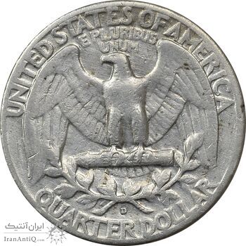 سکه کوارتر دلار 1951D واشنگتن - VF35 - آمریکا سکه کوارتر دلار 1951D واشنگتن - VF35 - آمریکا