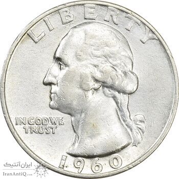 سکه کوارتر دلار 1960D واشنگتن - EF40 - آمریکا سکه کوارتر دلار 1960D واشنگتن - EF40 - آمریکا