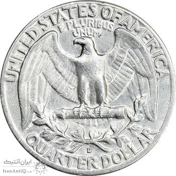 سکه کوارتر دلار 1962D واشنگتن - EF40 - آمریکا سکه کوارتر دلار 1962D واشنگتن - EF40 - آمریکا