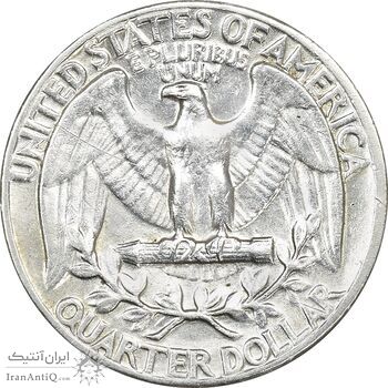 سکه کوارتر دلار 1964 واشنگتن - AU50 - آمریکا سکه کوارتر دلار 1964 واشنگتن - AU50 - آمریکا
