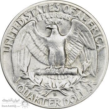 سکه کوارتر دلار 1964D واشنگتن - EF45 - آمریکا سکه کوارتر دلار 1964D واشنگتن - EF45 - آمریکا