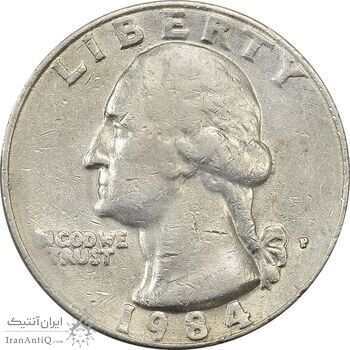 سکه کوارتر دلار 1984P واشنگتن - VF35 - آمریکا