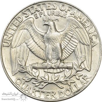 سکه کوارتر دلار 1990P واشنگتن - MS61 - آمریکا