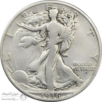 سکه نیم دلار 1936 نماد آزادی - VF30 - آمریکا