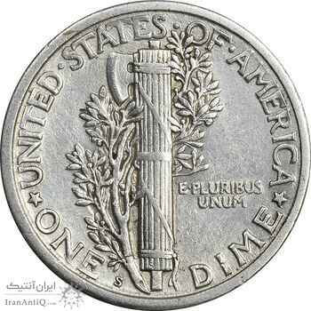 سکه 1 دایم 1917S مرکوری - EF45 - آمریکا