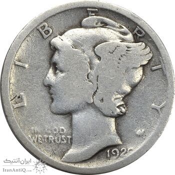 سکه 1 دایم 1920 مرکوری - VF20 - آمریکا سکه 1 دایم 1920 مرکوری - VF20 - آمریکا