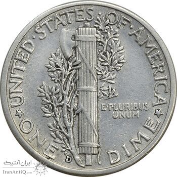 سکه 1 دایم 1942D مرکوری - EF45 - آمریکا سکه 1 دایم 1942D مرکوری - EF45 - آمریکا