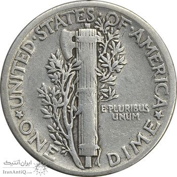 سکه 1 دایم 1943 مرکوری - EF40 - آمریکا