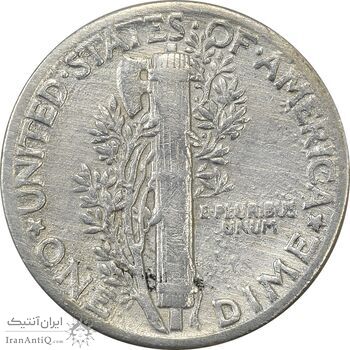 سکه 1 دایم 1944 مرکوری - VF35 - آمریکا سکه 1 دایم 1944 مرکوری - VF35 - آمریکا