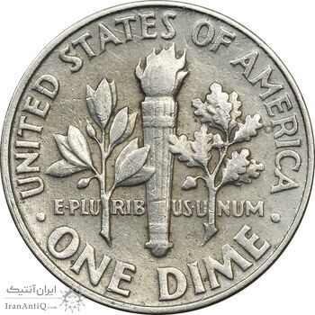 سکه 1 دایم 1946 روزولت - AU50 - آمریکا سکه 1 دایم 1946 روزولت - AU50 - آمریکا