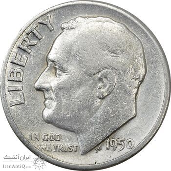 سکه 1 دایم 1950D روزولت - EF45 - آمریکا سکه 1 دایم 1950D روزولت - EF45 - آمریکا
