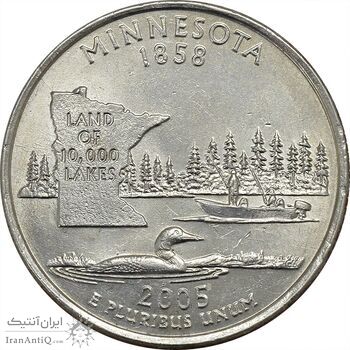 سکه کوارتر دلار 2005P ایالتی (مینسوتا) - MS61 - آمریکا