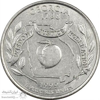 سکه کوارتر دلار 1999P ایالتی (جورجیا) - MS61 - آمریکا