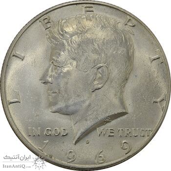 سکه نیم دلار 1969D کندی - MS63 - آمریکا