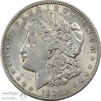 سکه یک دلار 1921 مورگان - MS61 - آمریکا
