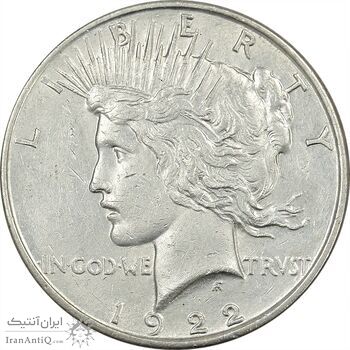 سکه یک دلار 1922 صلح - AU58 - آمریکا