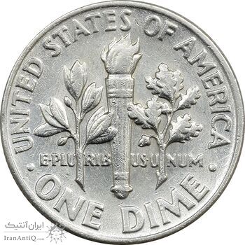 سکه 1 دایم 1964 روزولت - AU58 - آمریکا سکه 1 دایم 1964 روزولت - AU58 - آمریکا