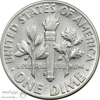 سکه 1 دایم 1964D روزولت - AU58 - آمریکا