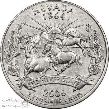 سکه کوارتر دلار 2006D ایالتی (نوادا) - MS61 - آمریکا سکه کوارتر دلار 2006D ایالتی (نوادا) - MS61 - آمریکا