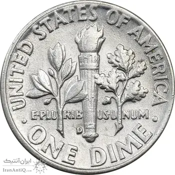 سکه 1 دایم 1960D روزولت - AU58 - آمریکا