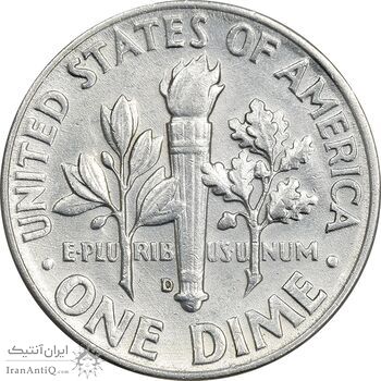 سکه 1 دایم 1963D روزولت - AU58 - آمریکا سکه 1 دایم 1963D روزولت - AU58 - آمریکا