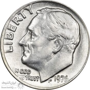 سکه 1 دایم 1976 روزولت - MS63 - آمریکا
