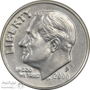 سکه 1 دایم 2000D روزولت - MS61 - آمریکا