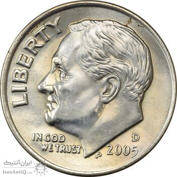 سکه 1 دایم 2005D روزولت - MS63 - آمریکا سکه 1 دایم 2005D روزولت - MS63 - آمریکا