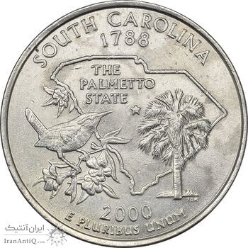 سکه کوارتر دلار 2000D ایالتی (کارولینای جنوبی) - MS61 - آمریکا