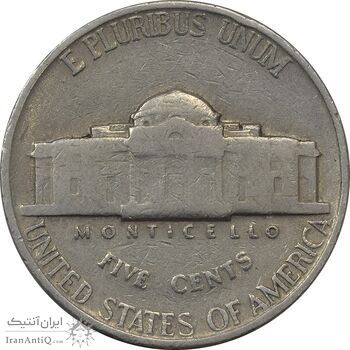 سکه 5 سنت 1940 جفرسون - VF30 - آمریکا