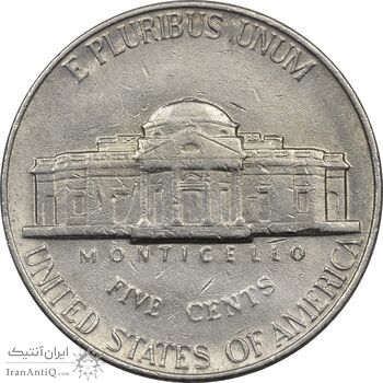 سکه 5 سنت 1990D جفرسون - AU50 - آمریکا