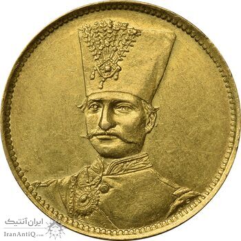 سکه طلا 1 تومان بدون تاریخ (بدون جلوس) - MS61 - ناصرالدین شاه