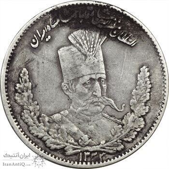 سکه 1000 دینار 1323 تصویری - EF40 - مظفرالدین شاه