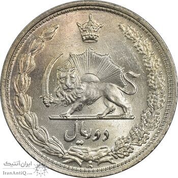 سکه 2 ریال 1313 - MS62 - رضا شاه
