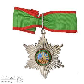 نشان همایونی درجه دو (با جعبه و روبان فابریک) - AU - رضا شاه