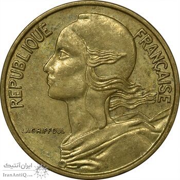 سکه 5 سانتیم 1974 (ماریان) جمهوری کنونی - EF45 - فرانسه