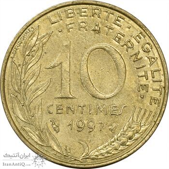 سکه 10 سانتیم 1997 (ماریان) جمهوری کنونی - AU50 - فرانسه