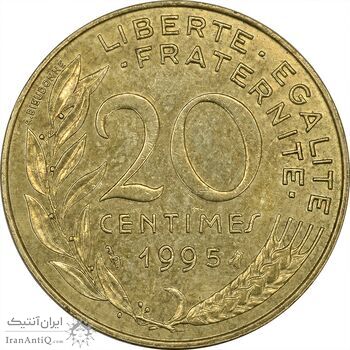 سکه 20 سانتیم 1995 (ماریان) جمهوری کنونی - AU50 - فرانسه سکه 20 سانتیم 1995 (ماریان) جمهوری کنونی - AU50 - فرانسه