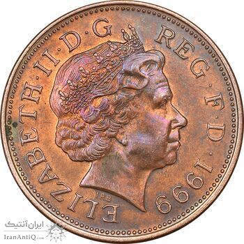 سکه 2 پنس 1999 الیزابت دوم - AU50 - انگلستان